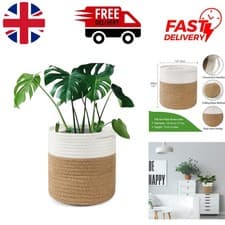Image of Stylish 20cm Indoor Plant Pot with Waterproof Liner - Eco-Friendly Cotton