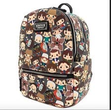 Image of Stranger Things Chibi Character AOP Loungefly Mini Backpack Bag
