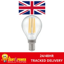 Image of LED Dimmable Round Golf Filament Light Bulb 4.2W E14 Warm White 2700K Crompton