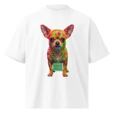 Image of Born To Boss | Neon Chihuahua Oversized T-Shirt | Graphic Tee | Dog Lover Gift
