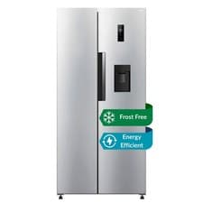 Image of HYE 444L Frost Free American Fridge Freezer - 83cm - Inox - Open Box (Read)