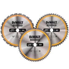 Image of DeWalt 3 Piece 305mm Construction Circular Saw Blade Set 305mm Assorted Teeth 30