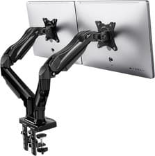 Image of HUANUO Dual Monitor Stand for 13 to 32 Inch Screens, Dual Monitor Arm Desk mount