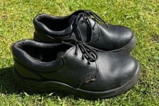 Image of 201SM Worktough Safety Shoe UK 10 Steel Toe Cap Black Slip Resistant Anti Static