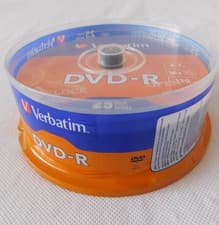 Image of Verbatim DVD-R 4.7GB, Blank Recordable 16 x Speed Disc, 120 Min, 25 Spindle Pack