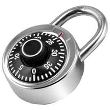 Image of Dial Type Combination locker Padlock, Hardened Steel Shackle- 40mm - DALE