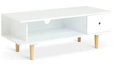 Image of Cato 1 Drawer TV Unit - White