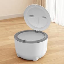 Image of Hooded Cat Litter Trash Bin Reusable Portable Easy to Clean Cat Poop Bin Dog