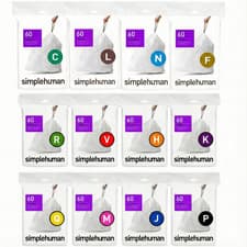 Image of Simplehuman H K J V M Q L F R P C N Bin Liners All Codes 30L 35L 40 45L 50L 60L