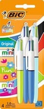 Image of BIC 4 Colours Family Pen Pack of Retractable Ballpoint Pens with Four Ink Colou