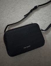Image of Ted Baker Stina Croc Mini Camera Bag Black - BNWOT