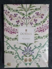 Image of Dorma Botanical Floral Double Bed Duvet Cover NEW Zip Piped Edges rrp £105