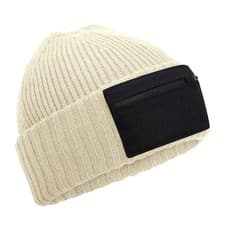 Image of Beechfield Unisex Adult Zip Patch Beanie  PC7539