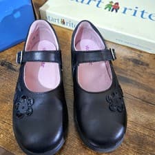 Image of Kids Start-Rite Leather Shoes, Size 8/25, Black, Girls