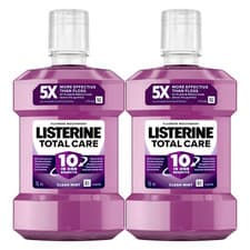 Image of Listerine Total Care Clean Mint Mouthwash Family Value Pack Fresh Breath 2 x 1L