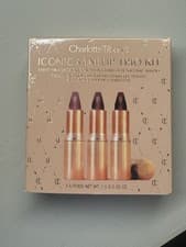 Image of Charlotte Tilbury Iconic Mini Lip Trio Pillow Talk Supermodel Walk of No Shame