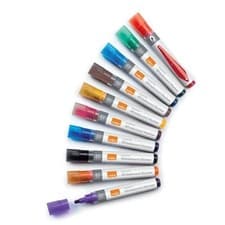 Image of Nobo Liquid Ink Whiteboard Pens Bullet Tip 10 Pack 1915381