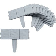 Image of Garden Fence Edging Border Plastic Interlocking Pack Of 20 Fences For Flower Bed