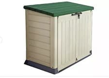 Image of Keter Store It Out Max Garden Plastic Storage Box Shed 1200L Lockable Green Lid