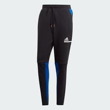Image of adidas Men's Z.N.E. Track Pants Black Royal Blue Zipped Joggers GM6544