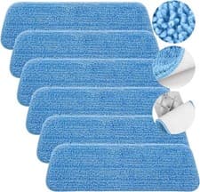 Image of 6 X Addis Replacement Heads Pads, Blue, Spray Mop Refill, 41 x 14cm pack of 6.