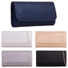 Image of Girly Prom Handbag Ladies Glitter Evening Bridal Wedding Cocktail Clutch Bag