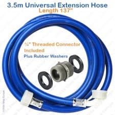 Image of Washing Machine 3.5m Inlet Hose Extension Kit with Threaded Connector Joiner