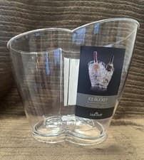 Image of BarCraft Clear Acrylic Double Sided Bottle Drinks Pail Cooler 3.5 x 21.5 27 cm