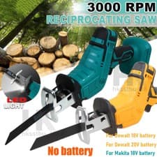 Image of Cordless Electric Reciprocating Saw w/ Blades Wood Metal Cutting Recip Hand Held