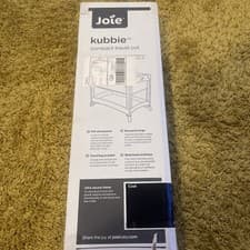 Image of Joie Kubbie Sleep Compact Travel Cot - Coal