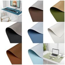 Image of Anti Slip Desk Mat Leather Mouse Pad Table Protector Mat Office Laptop 80-120cm