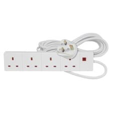Image of Mercury 4-Way Extension Lead, Neon