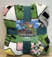 Image of Brand New Minecraft Fleece Blanket Throw 120x150