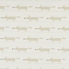 Image of HARLEQUIN SCION CURTAIN FABRIC DESIGN Midi Mr Fox 3.6 METRES SNOW 100% COTTON