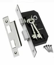 Image of Polished Chrome Lock Scroll Door Handles Ashford Ashworth Style Door Handles