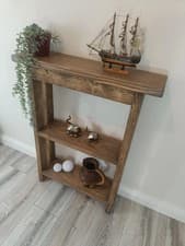 Image of Brand New Handmade Wooden Console Table, Two Shelves-Many Colours. Unique Design