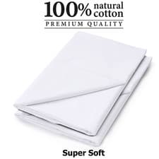 Image of 2 PACK Luxury Flat Sheet Egyptian Cotton Hotel Quality 400TC Premium Bed Sheets