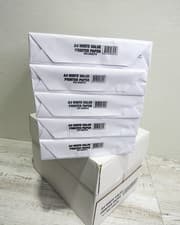Image of A4 copier printer paper 2500 sheets 80 gsm white 5 reams bulk value Office home