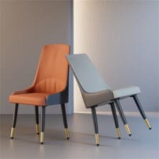 Image of Dining Chairs Set of 2 Velvet Faux Suede Leather Padded Seat Metal Legs Kitchen