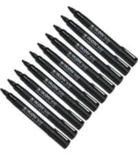 Image of Black Permanent Marker Pens Bullet Point Tip Markers Pack IKON K30