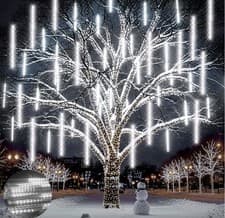 Image of 15 Tubes 540 LED Meteor Shower Lights Waterproof Energy Saving Safe Christmas...
