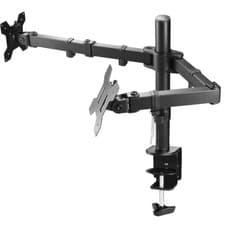Image of Ergonomic Height Adjustable Dual Monitor Stand for 13-27 inch LCD LED PC Screen