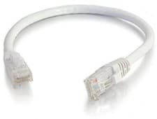 Image of C2G 0.5m Cat5e Booted Unshielded (UTP) Snagless Network Patch Cable - White