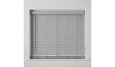 Image of 25mm Faux Wood Grey Venetian Blind - 180x160cm