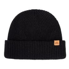 Image of Mens Womens Oversize M/L Winter Waffle Beanie Merino Wool Blend Knit Skull Wa...