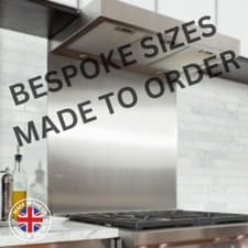 Image of Bespoke Satin Stainless Steel Splashback - Large Custom Sizes up to 1200mm