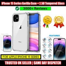 Image of For iPhone 15 Series Gorilla Case + 2.5D Tempered Glass