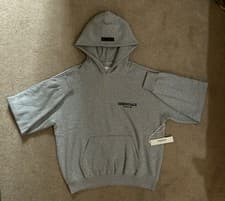 Image of Fear of God Essentials Hoodie Dark Oatmeal, Size Small