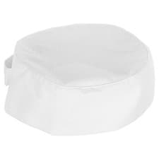 Image of Mesh Skull Cap Catering Chefs Hat Breathable Adjustable Strap White