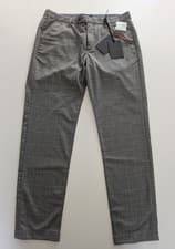 Image of Ted Baker Slim Fit Checked Trousers Grey 32R BNWT Men’s Smart Formal RRP £99